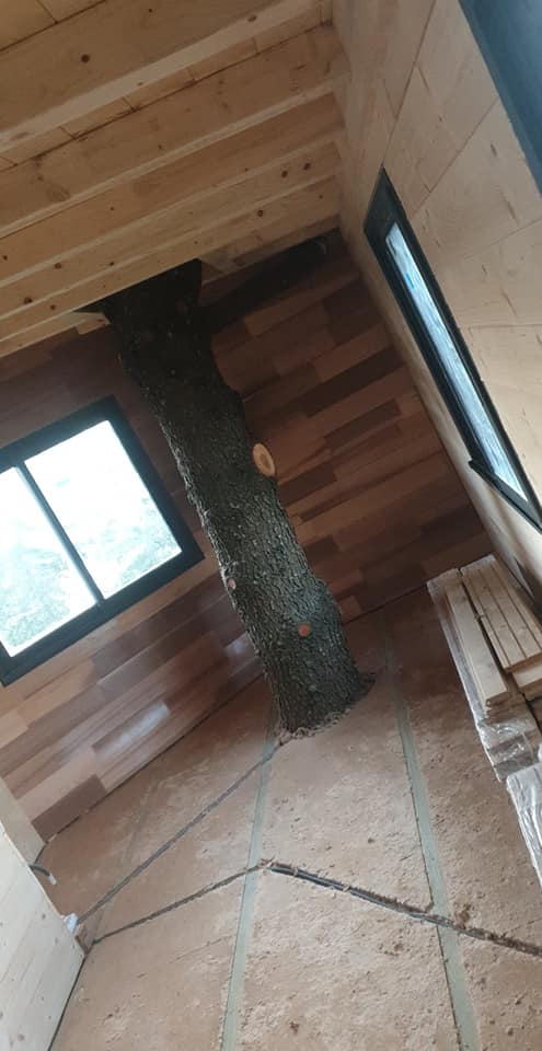 Menuiserie intérieure cabane suspendue