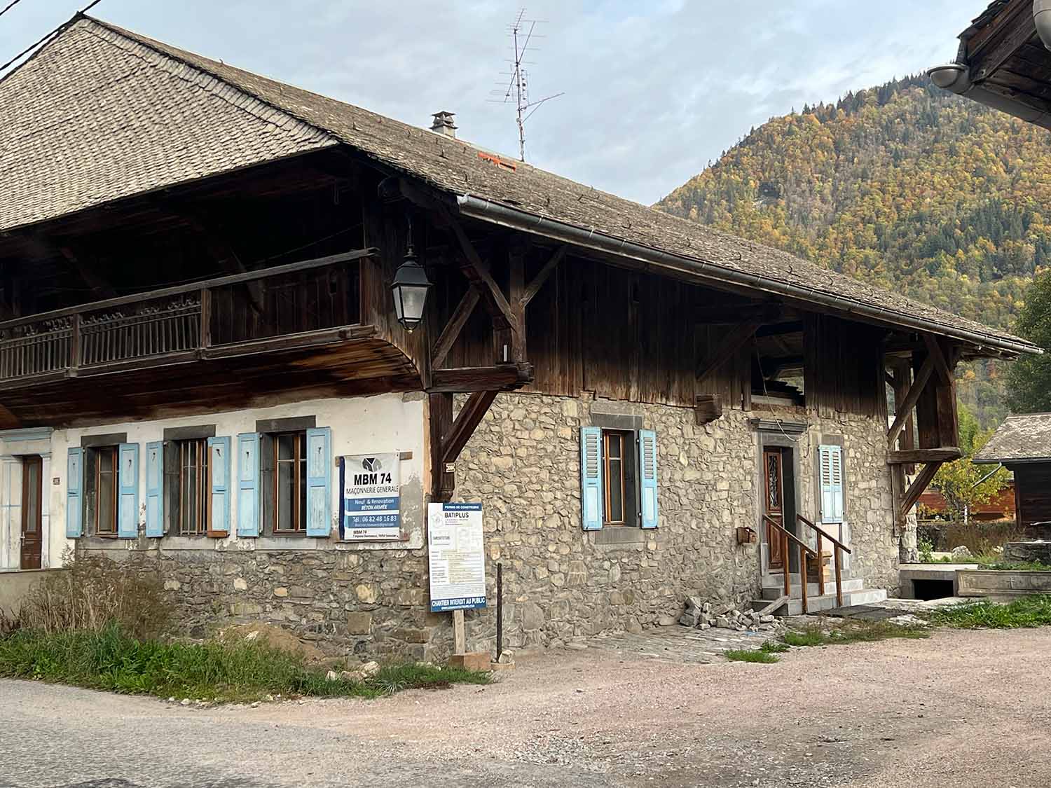 Chantier rénovation à Morzine